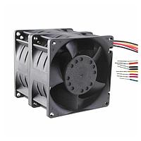 Delta Electronics, Inc. GFC0812DW-DV55 Tubeaxial DC Tubeaxial Fan, 80x76mm, 12VDC, Ball Bearing, 4x Lead Wires, Tachometer, PWM