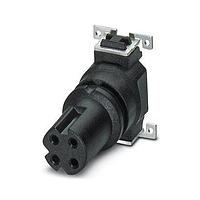 PHOENIX CONTACT 1068453 Inserts Flush Conn;4POS;M8 D-Coded;PCB Mount