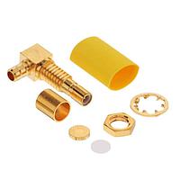 Radiall 7406-1521-019 Connectors SSMB / RIGHT ANGLE JACK MALE CRIMP TYPE FOR 2.6/50 D CABLE GOLD