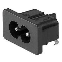 Schurter 4300.0103 Inlets APPLIANCE INLET C8 PCB TERMINAL SNAP N