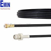 Fairview FMCA1446 Snap-On MMBX Plug to SMA Female Cable RG174 Coax