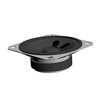 Same Sky (formerly CUI Devices) GF0506 Electromagnetic speaker, 50 mm square, 17.5 mm deep, paper, ferrite, 250 mW, 8 ohm, 430 Hz, solder eyelets