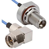 Amphenol SV Microwave FB292-047-MRSMA-060 RF Cable Assemblies 2.92mm BKHD F SMA R/A M 6"Cable