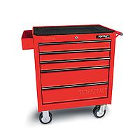 TOPTUL TCAA0502 5-Drawer Mobile Tool Trolley - GENERAL SERIES - RED
