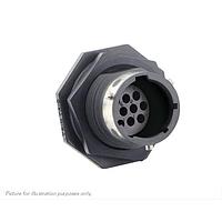 Eaton Souriau-Sunbank UTGX71210PW Receptacles Jam nut receptacle, without backshell, for 10 male contacts,  IP68/69K, keying W