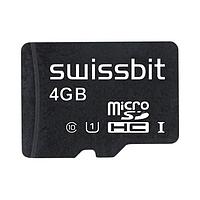 Swissbit SFSD4096N3BM1TO-E-GE-2D1-STD MicroSD Cards Industrial microSD Card, S-45u, 4 GB, MLC Flash, -25C to +85C