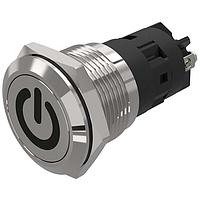 EAO 82-5152.1000.B002 Anti-Vandal 19 mm, Pushbutton, Stainless steel, flush/flush, Solderingterminal, Momentary, Silver Contacts